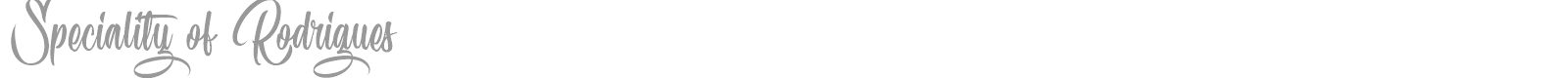 Speciality Of Rodrigues font preview